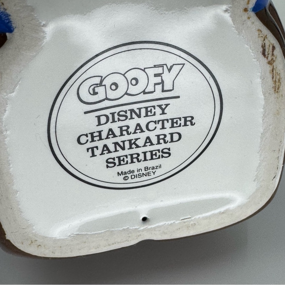 Goofy Disney Tankard Series Stein • Ceramarte • Porcelain •9¼" H •Made in Brazil - Picture 10 of 12
